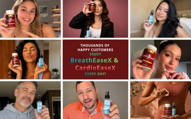 BreathEaseX and CardioEaseX customer collage